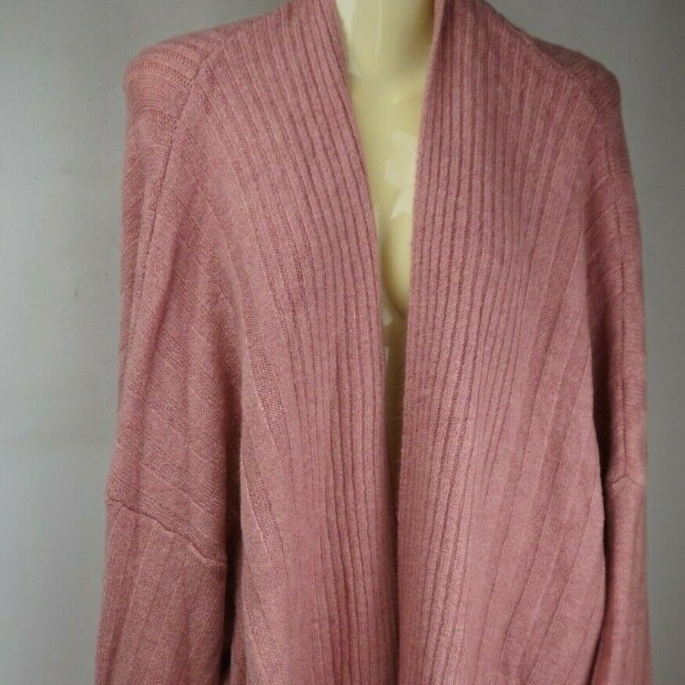 NEW TOPSHOP Long OPEN  Cardigan Rose MEDIUM 8-10 NWT TEXTURED SWEATER NWT - Picture 5 of 6